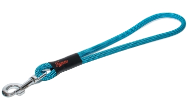 Kurzführer / Handschlaufe - L - blau mit schwarzen Punkten